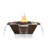 MAYA FIRE & WATER BOWL – COPPER 4-WAY SPILL GFRC Concrete